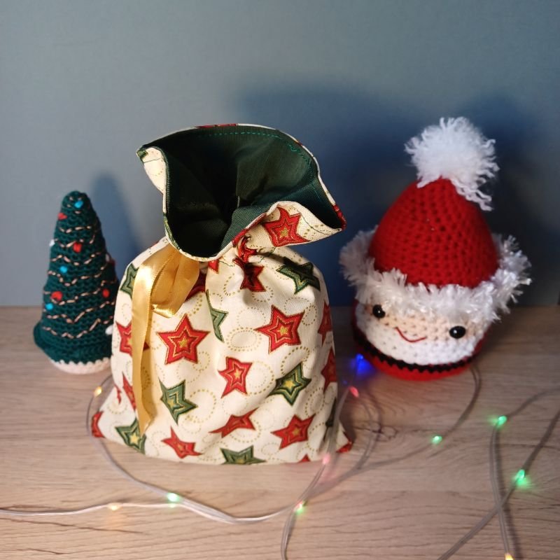 couture pochon noel classique