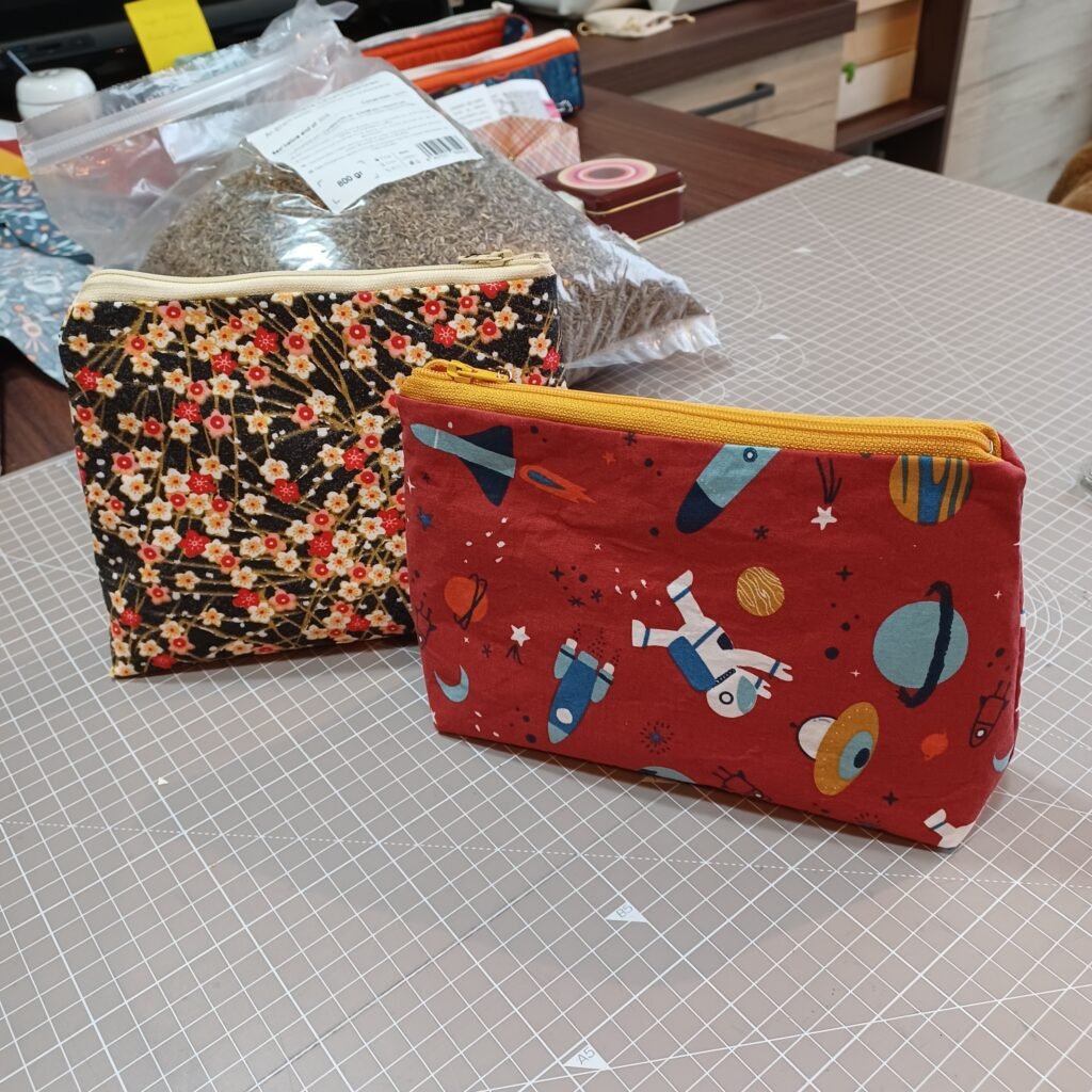 trousse zipée cours de couture