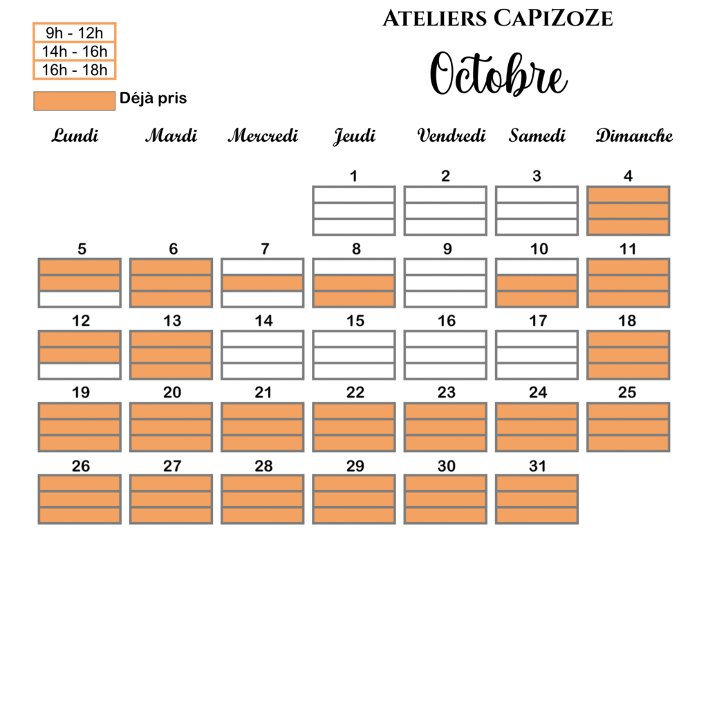 planning octobre cours de couture et crochet